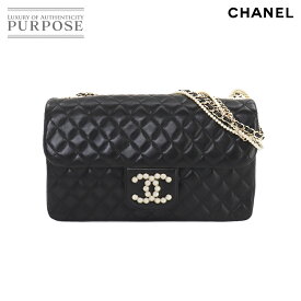 【新品同様】 シャネル CHANEL マトラッセ ウエストミンスター パール チェーン ショルダー バッグ レザー ブラック A39011 Matelasse Westminster Bag 【中古】