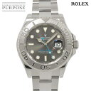 ロレックス ROLEX ヨットマスター ロレジウム 116622 ランダム番 ルーレット メンズ 腕時計 デイト グレー PT プラチナベゼル オートマ 自動巻き ウォッチ Yacht Master 【中古】