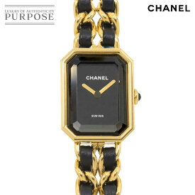 【新品同様】 シャネル CHANEL プルミエール Lサイズ H6951 現行モデル レディース 腕時計 ブラック ゴールド クォーツ ウォッチ Premiere 【中古】