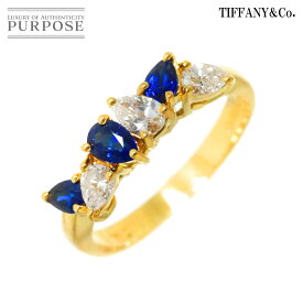 【新品同様】 ティファニー TIFFANY&Co. 11.5号 リング サファイヤ ダイヤ K18 YG イエローゴールド 750 指輪 Sapphire Ring【中古】