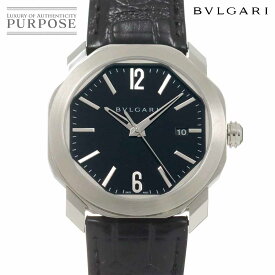 ブルガリ BVLGARI ブルガリ オクト ローマ OC41S メンズ 腕時計 デイト ブラック オートマ 自動巻き ウォッチ OCTO 【中古】
