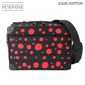 【未使用 展示品】 ルイ ヴィトン LOUIS VUITTON LVxYK ハンドル ソフトトランク 2way ハンド ショルダー バッグ モノグラム トリヨンレザー ブラック レッド 草間彌生 M21677 RFID Handle Soft Trunk 【中古】