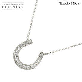 【新品同様】 ティファニー TIFFANY&CO. ホースシュー ダイヤ ネックレス 36cm Pt プラチナ Diamond Necklace【中古】