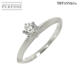 【新品同様】 ティファニー TIFFANY&Co. ソリティア ダイヤ 0.25ct F/VS1/3EX 6.5号 リング Pt プラチナ 指輪 Diamond Ring【鑑定書付き】【中古】
