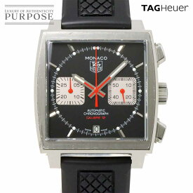 タグホイヤー TAG Heuer モナコ レーシング クロノグラフ キャリバー12 CAW2114 メンズ 腕時計 デイト ブラック 自動巻き Monaco 【中古】