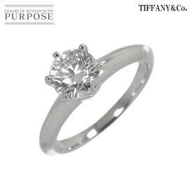 【新品同様】 ティファニー TIFFANY&CO. ソリティア ダイヤ 1.09ct I/VVS2/EX 10号 リング Pt プラチナ Diamond Ring【鑑定書付き】【中古】