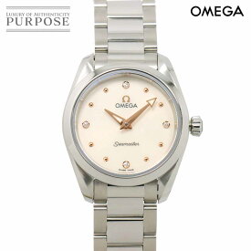 オメガ OMEGA シーマスター アクアテラ 220 10 28 60 54 001 レディース 腕時計 4Pダイヤ ホワイト クォーツ ウォッチ Seamaster 【中古】