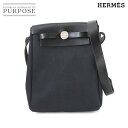 【美品】 エルメス HERMES エールバッグ TPM ショルダー バッグ トワルオフィシェ トワルGM ヴァッシュハンター ブラック アイボリー Herbag TPM 【中古】