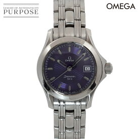オメガ OMEGA シーマスター 120m 257181 レディース 腕時計 デイト ブルー クォーツ ウォッチ Seamaster 【中古】