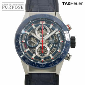 タグホイヤー TAG Heuer カレラ キャリバーホイヤー01 CAR201T-0 クロノグラフ メンズ 腕時計 デイト スケルトン オートマ 自動巻き ウォッチ Carrera 【中古】