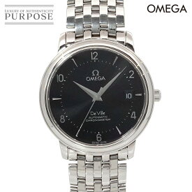 オメガ OMEGA デビル プレステージ 4512 50 メンズ 腕時計 デイト ブラック オートマ 自動巻き ウォッチ De Ville 【中古】