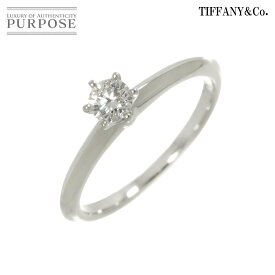 【新品同様】 ティファニー TIFFANY&CO. ソリティア 11.5号 リング ダイヤ 0.24ct Pt プラチナ Diamond Ring【中古】