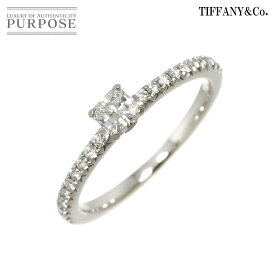 【新品同様】 ティファニー TIFFANY&CO. ノヴォ 8号 リング ダイヤ 0.19ct 0.09ct Pt プラチナ 指輪 Diamond Ring【中古】
