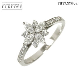 【新品同様】 ティファニー TIFFANY&Co. ビクトリア クラスター 9号 リング ダイヤ Pt プラチナ 指輪 フラワー Diamond Ring【中古】