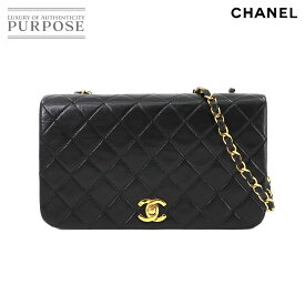 【美品】 シャネル CHANEL マトラッセ チェーン ショルダー バッグ レザー ブラック ゴールド 金具 ヴィンテージ ターンロック Matelasse Bag 【中古】