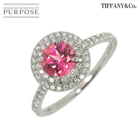 【新品同様】 ティファニー TIFFANY&CO. ソレスト トルマリン ダイヤ 15号 リング Pt プラチナ 指輪 Tourmaline Diamond Ring【中古】