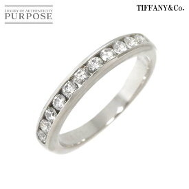 【新品同様】 ティファニー TIFFANY&Co. ハーフ サークル チャネル セッティング 10号 リング ダイヤ Pt プラチナ 指輪 Diamond Ring【中古】