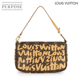 ルイ ヴィトン LOUIS VUITTON モノグラム グラフィティ ポシェット アクセソワール ハンド バッグ ピーチ M92193 Pochette Accessoires 【中古】