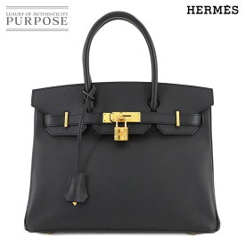 【新品同様】 エルメス HERMES バーキン30 ハンド バッグ エプソン ブラック □R刻印 ゴールド 金具 Birkin 30 【中古】