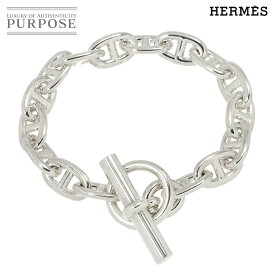 【新品同様】 エルメス HERMES シェーヌダンクル MM ブレスレット 16コマ 17cm シルバー SV 925 Chaine dancre Bracelet【中古】