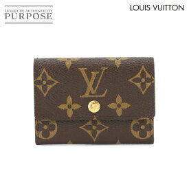 【美品】 ルイ ヴィトン LOUIS VUITTON モノグラム ポルトモネ プラ コインケース 小銭入れ 折り財布 ブラウン M61930 Porte Monnaie Plat 【中古】