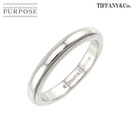 【新品同様】 ティファニー TIFFANY&Co. ミルグレイン バンド 11号 リング 幅3mm Pt プラチナ 指輪 Milgrain Ring【中古】