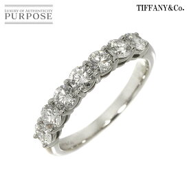 【新品同様】 ティファニー TIFFANY&Co. フォーエバー 12号 リング ハーフ ダイヤ 幅3.5mm Pt プラチナ 指輪 エンブレイス Half Diamond Ring【中古】
