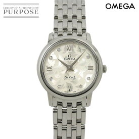 オメガ OMEGA デビル プレステージ バタフライ 424 10 27 60 52 001 レディース 腕時計 8P ダイヤモンド クォーツ ウォッチ De Ville 【中古】