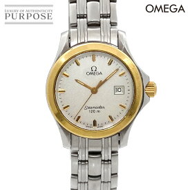 オメガ OMEGA シーマスター120 コンビ レディース 腕時計 デイト シルバー YG イエローゴールド クォーツ ウォッチ Seamaster 【中古】