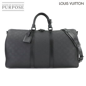 【新品同様】 ルイ ヴィトン LOUIS VUITTON モノグラム トリヨン キーポル バンドリエール 50 2way ハンド ショルダー バッグ レザー ブラック M59025 RFID Keepall Bandouliere 50 【中古】