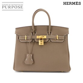 【新品 未使用】 エルメス HERMES バーキン25 トゴ エトゥープ ハンド バッグ B刻印 ゴールド 金具 Birkin 25 【中古】