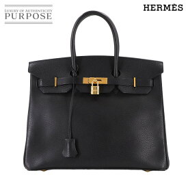 【新品同様】 エルメス HERMES バーキン35 アルデンヌ ブラック ハンド バッグ □G刻印 ゴールド 金具 Birkin 35 【中古】