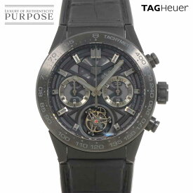 【OH 済み】 タグホイヤー TAG Heuer カレラ キャリバーホイヤー02T トゥールビヨン CAR5A8Z クロノグラフ メンズ 腕時計 スケルトン オートマ 自動巻き ウォッチ Carrera 【中古】