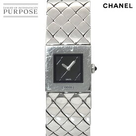 シャネル CHANEL マトラッセ H0009 ヴィンテージ レディース 腕時計 ブラック クォーツ ウォッチ Matelasse 【中古】
