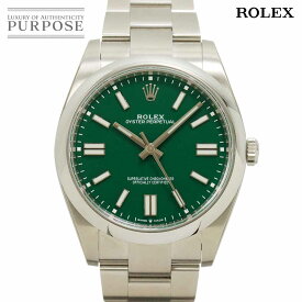 【未使用 展示品】 ロレックス ROLEX オイスターパーペチュアル 41 124300 ランダム番 ルーレット メンズ 腕時計 グリーン オートマ 自動巻き ウォッチ Oyster Perpetual 【中古】