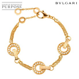 【新品同様】 ブルガリ BVLGARI ブルガリブルガリ ダイヤ ブレスレット #SM 17cm K18 PG ピンクゴールド 750Bracelet【証明書付き】【中古】
