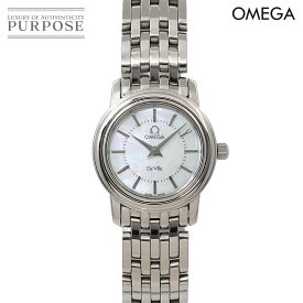 オメガ OMEGA デビル プレステージ 4570 72 レディース 腕時計 ホワイトシェル クォーツ ウォッチ De Ville 【中古】