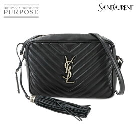 サンローラン SAINT LAURENT ルー カメラ バッグ ショルダー バッグ レザー ブラック 520534 シルバー 金具 Lou Shoulder Bag 【中古】