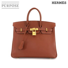 エルメス HERMES バーキン25 エプソン シエンヌ ハンド バッグ □M刻印 ゴールド 金具 Birkin 25 【中古】
