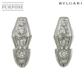 【新品同様】 ブルガリ BVLGARI セルペンティ ヴァイパー ダイヤ ピアス K18 WG ホワイトゴールド 750 Earrings Pierced【中古】