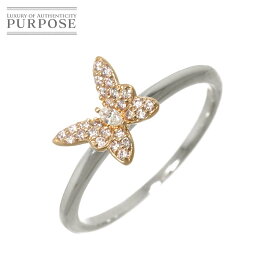 【新品仕上げ】 リング 20号 ダイヤ 0.15ct K18 WG PG ホワイト ピンクゴールド 750 指輪 Diamond Ring 【中古】