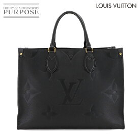 【新品同様】 ルイ ヴィトン LOUIS VUITTON モノグラム アンプラント オンザゴー MM 2way トート ショルダー バッグ レザー ノワール M45595 Onthego MM 【中古】