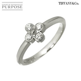 【新品同様】 ティファニー TIFFANY&Co. フラワーレース 7.5号 リング ダイヤ Pt プラチナ 指輪 Diamond Ring【中古】