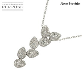 【新品同様】 ポンテヴェキオ Ponte Vecchio ダイヤ 0.64ct ネックレス 43cm K18 WG ホワイトゴールド 750 Diamond Necklace【中古】