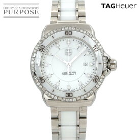 タグホイヤー TAG Heuer フォーミュラ1 WAH1313 レディース 腕時計 デイト 12P ダイヤ ベゼル ホワイト セラミック クォーツ ウォッチ Formula 1 【中古】