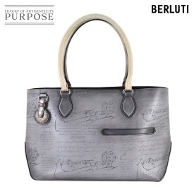 ベルルッティ Berluti カリグラフィ トゥジュール ミニ ネオ トート バッグ ヴェネチアレザー グレー Toujours Bag 【中古】