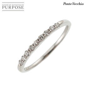 【新品同様】 ポンテヴェキオ Ponte Vecchio 7号 リング ダイヤ 0.10ct K18 WG ホワイトゴールド 750 指輪 Diamond Ring【中古】