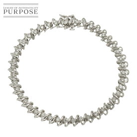 【新品同様】 ダイヤ 2.00ct K18 WG ブレスレット 18.5cm ホワイトゴールド 750 Diamond Bracelet【中古】