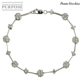 【新品同様】 ポンテヴェキオ Ponte Vecchio ダイヤ 1.53ct ブレスレット 14.5cm K18 WG ホワイトゴールド 750 Diamond Bracelet【中古】