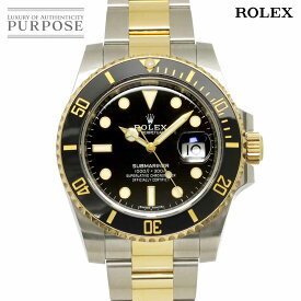 【新品仕上げ 済み】 ロレックス ROLEX サブマリーナ デイト コンビ 116613LN ランダム番 ルーレット メンズ 腕時計 ブラック K18YG イエローゴールド オートマ 自動巻き Submariner 【中古】